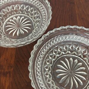 Pair of Vintage Glass Serving Bowls